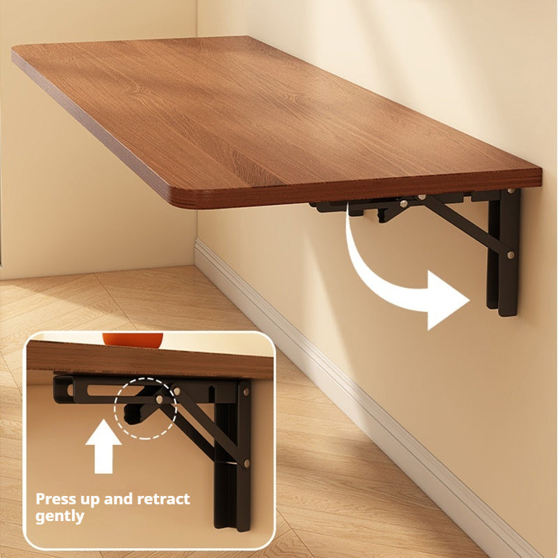 Space-Saving White Wooden Wall-Mounted Folding Desk - Adjustable & Foldable Computer Monitor and Laptop Stand with Cork Material, Ideal for Home & Office Organization, Perfect for Kitchen, Dorms