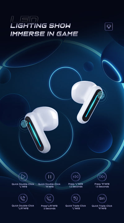 سماعات أذن لاسلكية Langsdom Delta ENC لتقليل الضوضاء مع زمن انتقال منخفض للغاية، ووضعين للألعاب أو الموسيقى