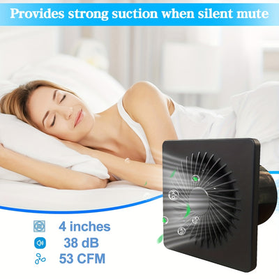 4-Inch Ventilation Fan, European Standard Exhaust Fan, 100m3/h Airflow, Hardwired Installation, Air Purification Equipment with Deflector Baffle, Quiet Operation, Dehumidifying & Ventilating for Kitchen, Bathroom, Pet Room, G