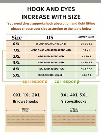 Front Hook Sports Bra Wireless Breathable High Elasticity Plus Size 3pcs