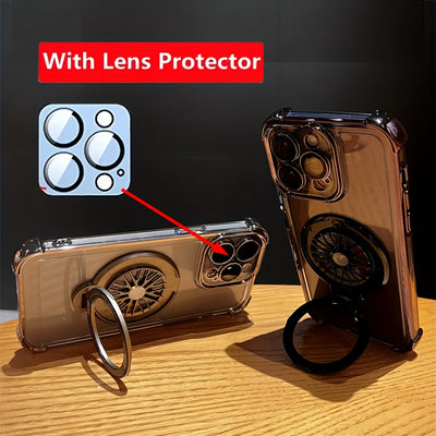 Four-corner Anti-fall Decompression Hub Bracket Mobile Phone Case Suitable For 16 15 14 13 12 11 Plus Pro Max