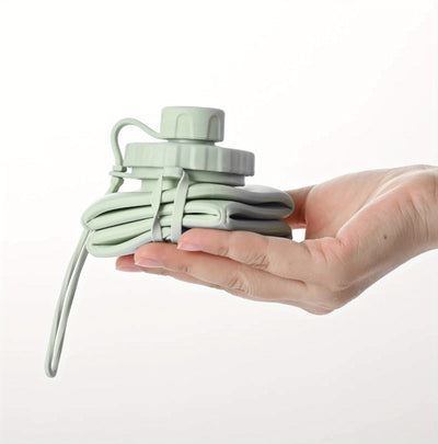 Foldable Silicone Insulated Tumbler - Large Capacity, Portable Water Bottle with Lid and Strap, Ideal for Outdoor, Travel, and Sports Use, Hand Wash Only, Outdoor Hydration|Foldable Water Bottle|Durable Insulation