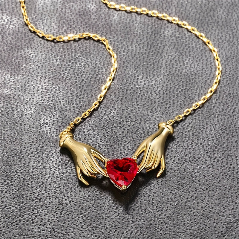 Creative Fashion Elegant Heart Shaped Pendant Necklace Decoration Accessories Girls Festival Birthday Confession Gift