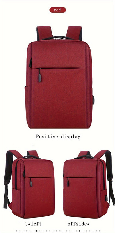 1pc Lightweight Laptop Bag - Durable Fabric Business Backpack with Adjustable Shoulder Straps, Multiple Compartments & Zipper Closure for School, Travel, Work - Grey, Backpack for Travel, Casual Style, Sturdy Construction