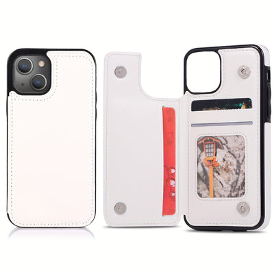 جراب iPhone قابل للطي من الجلد الصناعي عالي الجودة مع فتحات للبطاقات وحامل مقاوم للصدمات متوافق مع موديلات مختلفة بما في ذلك X XR XS Max 11 pro 12 pro 13 pro 14 15 16 SE 6 7 8 plus