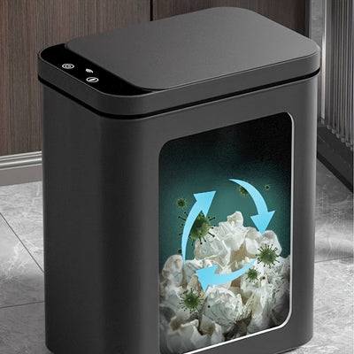 Automatic Trash Can, Smart Toilet Trash Bin, 2pcs/1pc Smart Sensor Trash Can, Black Gray White Household Trash Can, 11L/2.91 Gallon Motion Sensor Trash Bin for Kitchen and Office, Plastic Waste Paper Box with Smart Sensor Sui