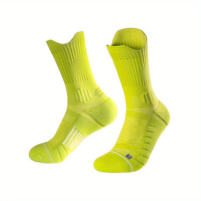 3/6/10 Double Large Size Thick Autumn And Winter Warm Pressure Relief Shockproof Non-Slip Sports Socks for Basketball, Football, Running, And Hiking for Men