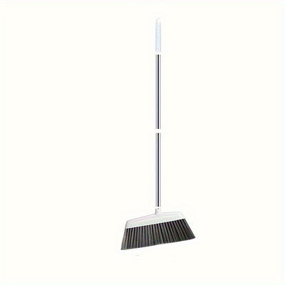 Professional Quality Stainless Steel Broom with Ergonomic Handle and Sturdy Plastic Head, Designed for Easy Sweeping and Convenient Storage, Suitable for Kitchen, Living Room, and Bedroom Floor Cleaning, Durable Essential Hou