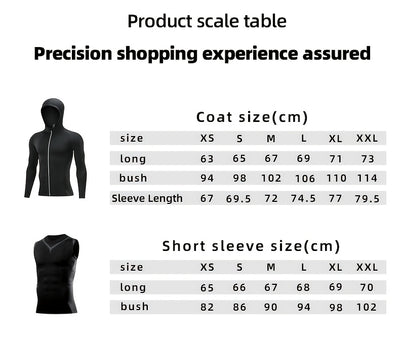 5pcs Men's Athletic Set - Polyester & Spandex Blend, High Stretch Knit Fabric, Hooded Zip-Up Jacket, Printed Sports Vest, Compression Long Sleeve Top, Shorts & Leggings for Running, Basketball, Training - Four Seasons Workout