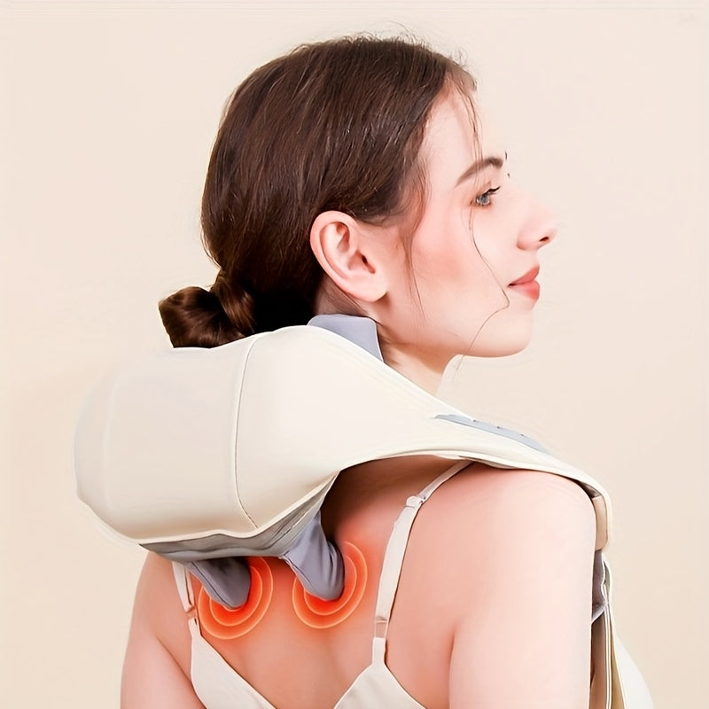 USB Rechargeable Neck Massager, Lumbar And Shoulder Massager, Automatic Cervical Kneader, Trapezius Muscle Massager.