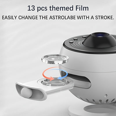 13-in-1 HD Planetarium for galaxy Night Light, Suitable for Bedroom, Star-Shaped for galaxy Light with Timer, Meteor and RGB Lighting Effects, USB Plug-in, Suitable for Christmas, Halloween, Gift