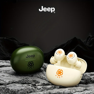 Jeep JP EW112 TWS Wireless Earbuds - Stereo Sound, HD Call Quality, Touch Control, Rechargeable Lithium Battery, USB Type-C Charging, Compatible with Cellphones, Ideal for Gaming & Music, Wireless Earbuds | Modern Earbuds | T