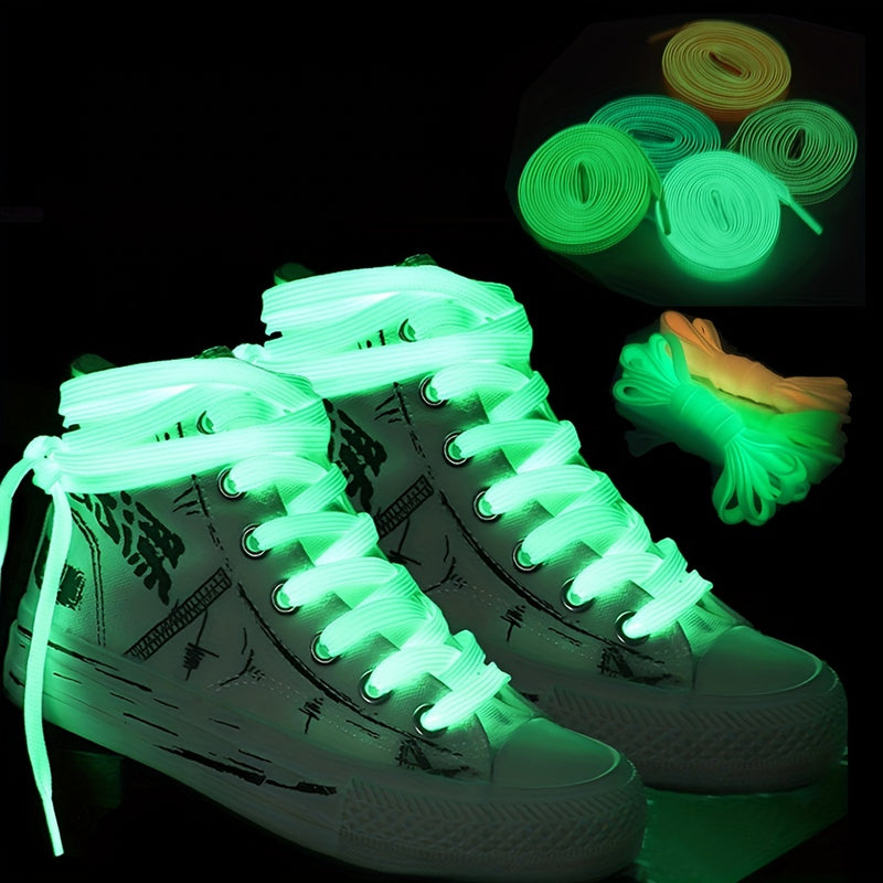 1 Pair Luminous Shoelaces For Sneakers Men Women Sports Shoes, Reflective Shoelaces