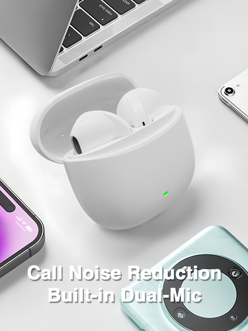 Wireless Earbuds: Touch Controls & HD Calling, Featuring Ultra-Long Battery, Noise Cancellation, and Seamless Wireless Connectivity - Ideal for Lifestyle & Gaming | Modern Aesthetic Design