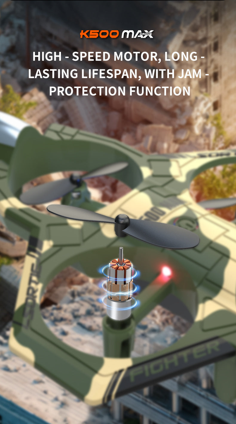 K500MAX RC Drone with 360° Flips, Throw Start, Altitude Hold, One-Key Speed Switch, Crash Resistant Design, RGB Lights, Headless Mode, 6-8 Minute Battery Life, 3m/s Max Speed, Usb Charging, Outdoor Flying, Stunt Enthusiasts,