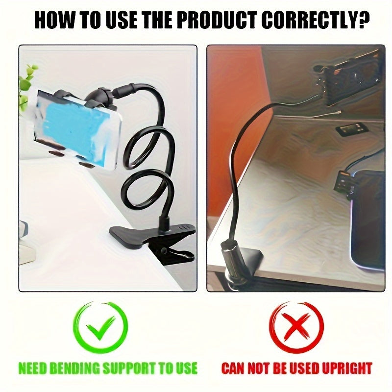 1pc Mobile Phone Bracket Lazy Bedside Bed Watch TV Desktop Bracket Student Dormitory Artifact Multifunctional Rack For Live Broadcast