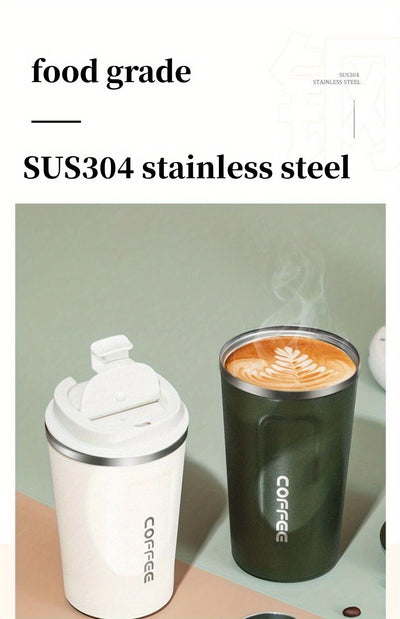 1pc Coffee Cup, Insulation And Cold Insulation Portable European High-end Exquisite Latte Cup For Men And Women, High-end Sense Portable Cup