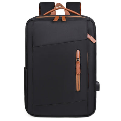 Stylish Lightweight Laptop Backpack - Adjustable Shoulder Straps, Multiple Compartments, USB Charging Port, Perfect for Commuting, School, Travel & Business, Casual Style, Polyester Lining, Secure Zipper Closure, Laptop Carry