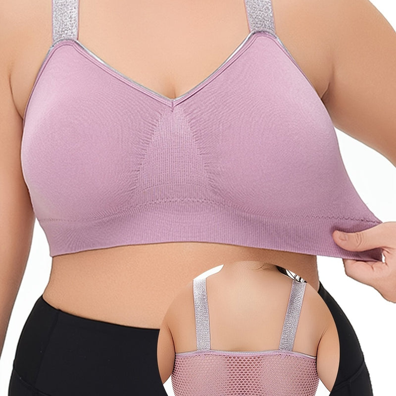 Middle Eastern Summer Thin Silvery Contrast High-End Bra Plus Size Breathable Women&