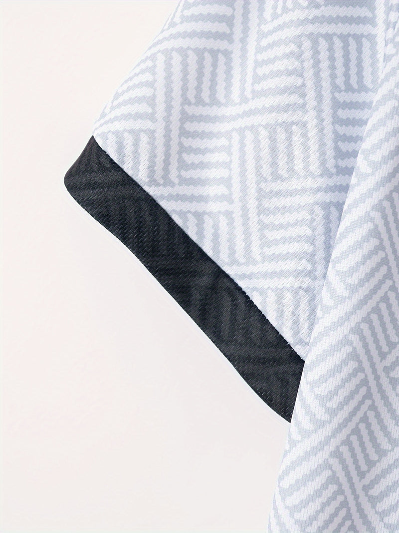 تي شيرت رجالي بأكمام قصيرة + شورت بدلة رياضية كاجوال باللون الأزرق