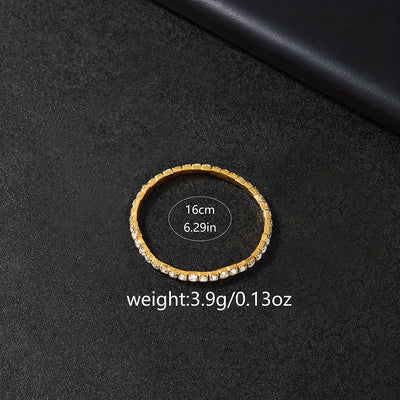 Women'S Watch Sets 6pcs Elegant Quartz Watch And Jewelry Set, Fashion Women'S Round Watch, Rhinestone Necklace, Earrings, Ring, Bracelet Set Suitable for Daily Wear And Best Holiday Gifts (No Box)