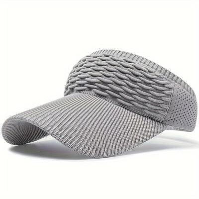 Breathable Women's Knitted Cap - Casual, Elastic, Sunshade Hat for Outdoor Sports & Sun Protection