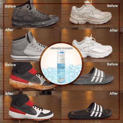 2pcs White Shoe Cleaner Set, 2.76oz Shoe Cleaning Kit with Brush, Suitable for Leather, Knit, Canvas, Faux Leather, PU, Plastic Material, Universal Use, Chemicals Included, Shoe Cleaner|Sleek Shoe Cleaner|Durable Plastic Bott