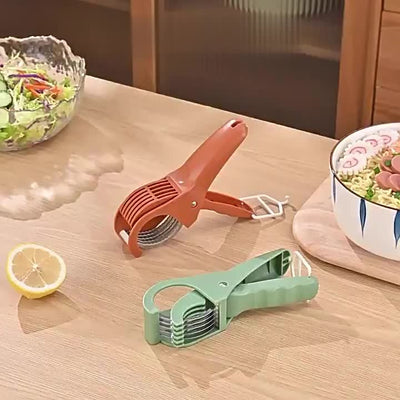 RZSYZH Multifunctional Vegetable and Fruit Slicer - Ergonomic Green Kitchen Cutter with Adjustable Blade, Durable Polypropylene for Carrots, Cucumbers, Tomatoes, and More, Vegetable Slicer And Chopper