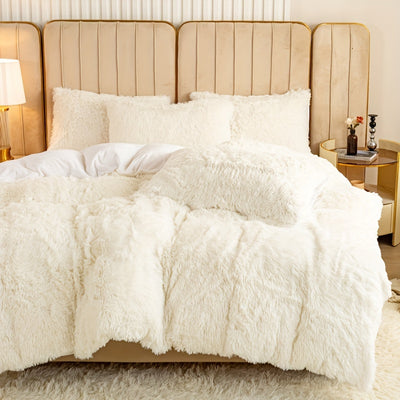 طقم غطاء لحاف فاخر من 3 قطع - غطاء سرير ناعم ومريح لجميع المواسم مصنوع من البوليستر بسحاب لغرفة النوم وغرفة الضيوف والمبيت