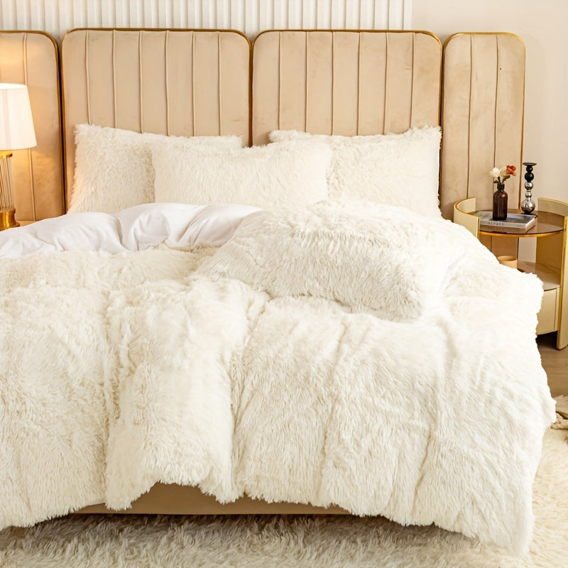 طقم غطاء لحاف فاخر من 3 قطع - غطاء سرير ناعم ومريح لجميع المواسم مصنوع من البوليستر بسحاب لغرفة النوم وغرفة الضيوف والمبيت