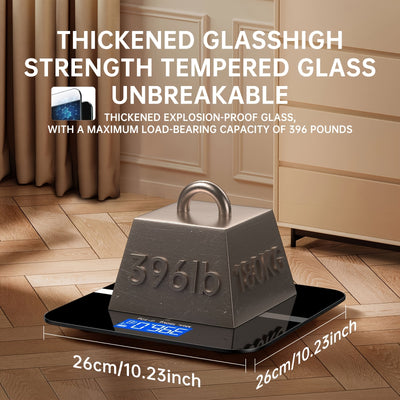 Home Bathroom Digital Weight Scale - High Precision Weighing, Maximum 179.99KG, Large LCD Display, Body Weight Scale, Battery Powered, Battery Not Included