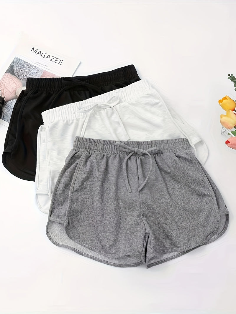Targeted Three-piece Sports Shorts, Suitable for Yoga, Running, Fitness, Casual Sports Shorts