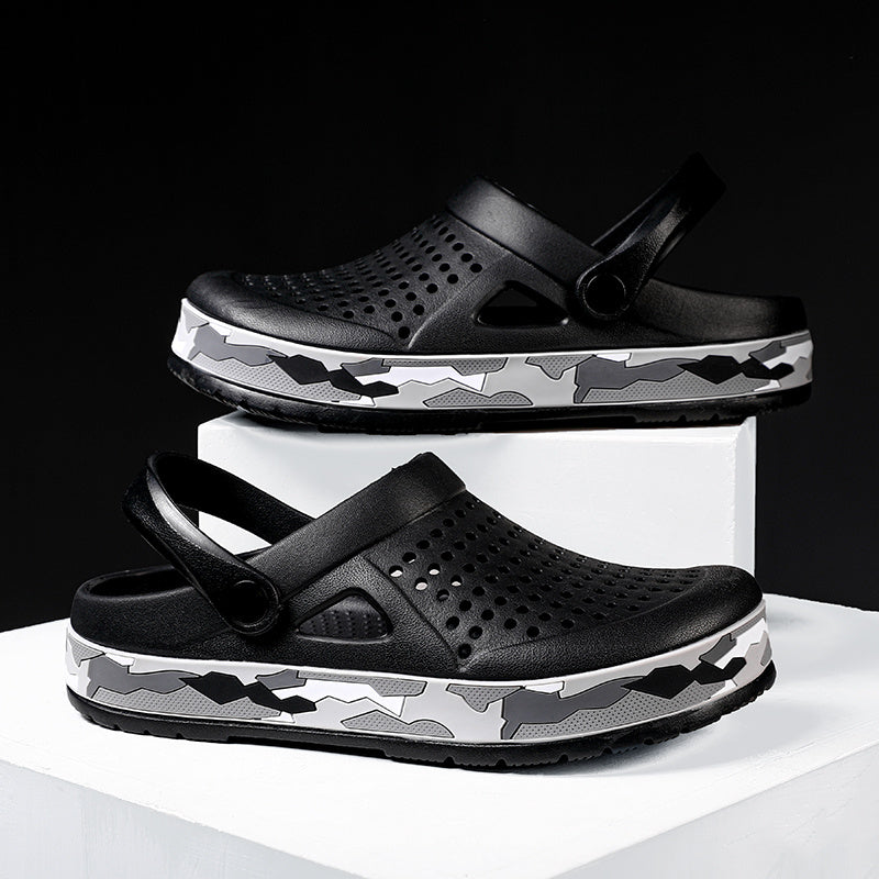 صندل رجالي قابل للتنفس، مريح وغير قابل للانزلاق، مناسب للشاطئ