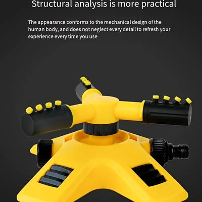 6pcs Lawn Sprinkler Set. 360° Rotating Sprinkler with Adjustable Arm, Plastic Material, Multi-Angle Rotation, Garden Irrigation System [2 4-Way Water Connections + 1 4/6 Standard Connection + 1 Multi-Function Connection]