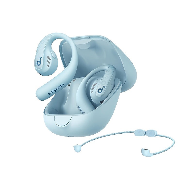 Soundcore AeroFit Pro Wireless Earbuds, Open-Ear Design for Comfortable Long-Term Wear, Strong Sound Quality, 2-in-1 Use, Built-in Microphone, 16.2mm Speakers, USB-C Charging, Ideal for Running and Outdoor Activities, Outdoor