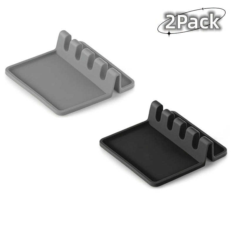 Kitchen Silicone Utensil Holder -, Durable Spoon Rest with Drip Mat - Heat-Resistant Spoon Holder for Stovetops - Spoon Rest for Kitchen Countertops - Support for Kitchen Tools And Utensils.