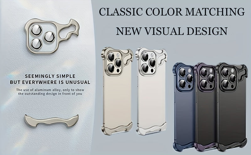 Aerospace Grade Aluminum Metal Armor Mobile Phone Case - New in the Third Quarter of 2024, Suitable for iPhone16/15 Series - Minimalist High-Strength Protection, Advanced Protective Case - Unique Reinforced Protection Design