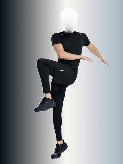 5pcs Men's Sports Set: Quick-Dry Breathable Running Jacket + Compression Long Sleeve Top, Short-Sleeved Shirt & Tight-Fitting Pants with Matching Joggers for All-Season Fitness Training and Ball Games, Jogging Suits for Men,