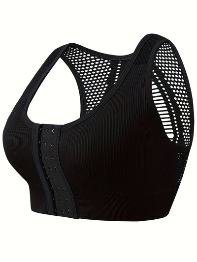 New Cross-Border Plus-Size Sports Bras with Breathable Mesh, Strong Support, Wire-Free, Seamless Design, Available in a Set of Three.