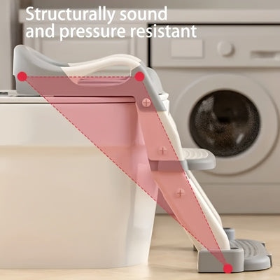 3-in-1 Adjustable Height Collapsible Portable Potty Training Toilet Seat with Safety Non-Slip Design, Soft Padded & Sturdy Construction & Potty Training at Home & Travel - Mixed Colors, Potty Seat