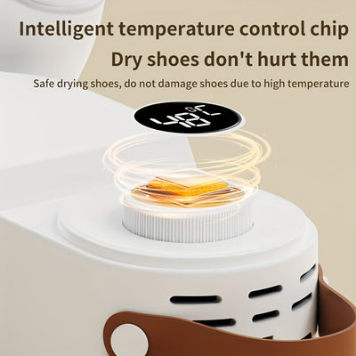 DYFDYF Intelligent Shoe Dryer and Deodorizer with Hot Air Circulation, Fast Drying for Sports Shoes and Socks, 220V-240V European Plug, Plastic Construction, Power Supply - No Battery Required