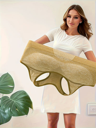 Breathable Plus Size Sports Bra Without Steel Ring, Seamless Hollow Mesh Thin Sports Yoga Bra