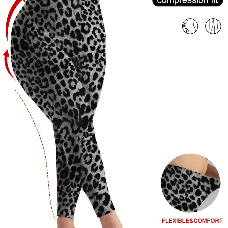 [Stretchy Leggings] Stretchy High-Waist Plus Size Women&