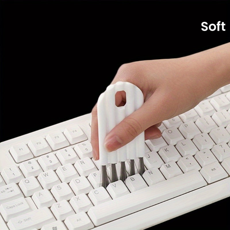 1pc Multi-Functional Computer Cleaning Kit: Soft Brush Keyboard Cleaner, Corner Dust Remover and Keycap Cleaner - Compact Design for Office and Home Workspaces, Computer Cleaning Supplie