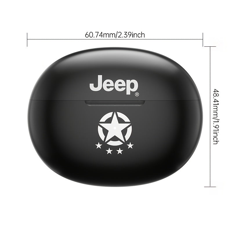 Jeep JP EW112 TWS Wireless Earbuds - Stereo Sound, HD Call Quality, Touch Control, Rechargeable Lithium Battery, USB Type-C Charging, Compatible with Cellphones, Ideal for Gaming & Music, Wireless Earbuds | Modern Earbuds | T