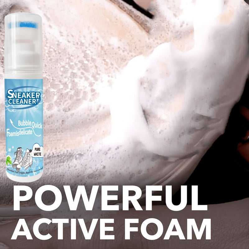 2pcs White Shoe Cleaner Set, 2.76oz Shoe Cleaning Kit with Brush, Suitable for Leather, Knit, Canvas, Faux Leather, PU, Plastic Material, Universal Use, Chemicals Included, Shoe Cleaner|Sleek Shoe Cleaner|Durable Plastic Bott