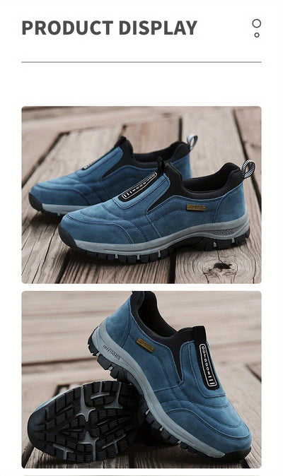 Men's Slip-On Hiking Sneakers, Wear-resistant Non-Slip Outdoor Shoes For Hunting Trekking