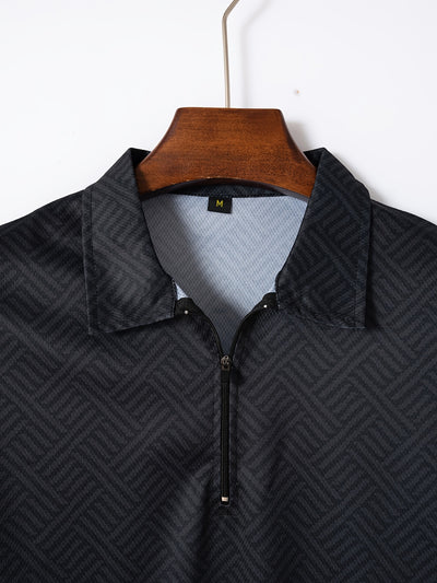 تي شيرت رجالي بأكمام قصيرة + شورت بدلة رياضية كاجوال باللون الأزرق