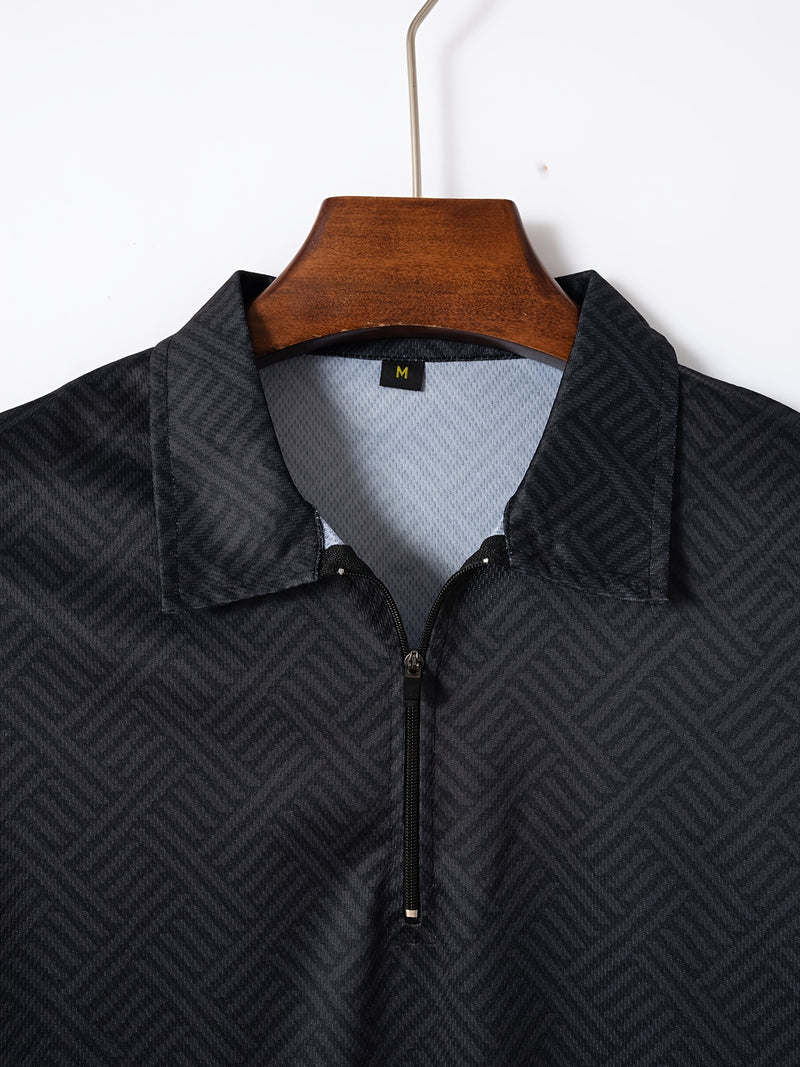 تي شيرت رجالي بأكمام قصيرة + شورت بدلة رياضية كاجوال باللون الأزرق