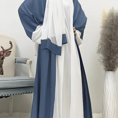 Plus Size - Plus Size - Plus Size, Women'S Plus Size Abaya Robe - Elegant Islamic Full-Length Dress with Open Front Closure, Flowing Longrobe for Formal & Casual Attire - Lightweight Non-See-Through Islamic Clothing, Loose Fi